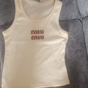 Miu Miu Women's Fashion Casual Sports Short Vest